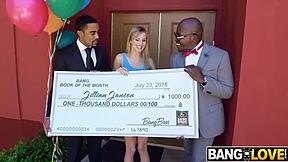 Jillian Janson Wins Two Black Cocks In Hardcore Reality POV Group Scene With Small Tits