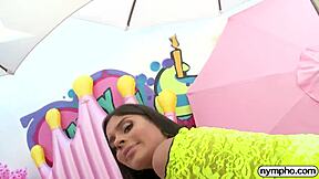 Nympho Emma and Katya share monster cock in threesome!