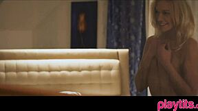 very cute blonde with small tits in a fun scene