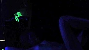 I watch carrie b's skinny body in blacklight sex, so hot!