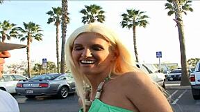 Teasing the ice cream man with an upskirt while he drives 😈