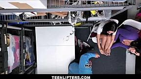 Teenlifters - Skinny Teen 18+ Shoplifter Stepdaughter Mae Lynn Peter Fitzwell