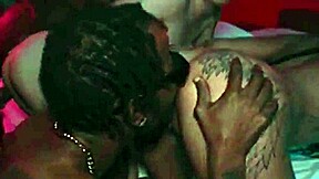 petite blonde sucks fat black cock