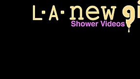 blonde muse in the making takes a shower with forbidden touches