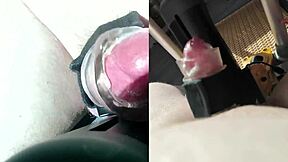 early morning outdoor session where woman takes control with dildo and makes me cum fast?