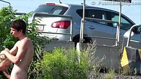 Outrageous public street teen 18+ orgy