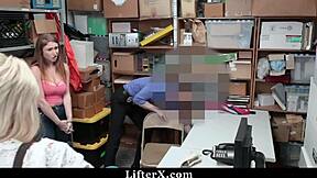 Teen Gets Fucked By Mall Officer As Stepmom Watches In Shock