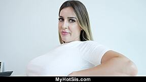 Stepsister tries to convince stepbro in roleplay