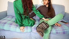 Girlfriend gives juicy wet blowjob in dorm.