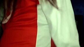 My stepsister lies on my bed, showing thong and tempting ass