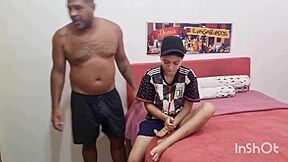 Skinny Teen Bent Over Taking It In The Ass