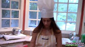 Oh, amateur teen spits cum after blowjob!