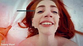 teen redhead aria carson rims older guy