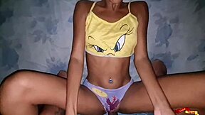 Thai teen bent over doggystyle cum from babysitter slut!