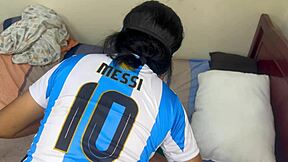 i catch my stepmom touching my stepsister and join in to fuck her in front of stepmom