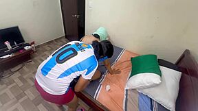 i catch my stepmom touching my stepsister and join in to fuck her in front of stepmom