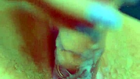 Girl's puffy pussy meets glass dildo for sensual orgasm