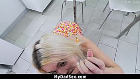 Stepdaughter says, I'll prove my loyalty with a blowjob and hardcore fuck.