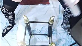 Shemale Solo Licks Cum Off Cock!