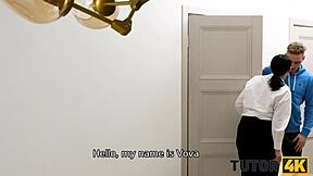 tutor4k, that brunette cougar was totally up for schooling the shy guy in some naughty missionary moves 😏