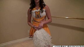 Hot Cheerleader Holly Shows Spirit