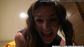 Hot Cheerleader Holly Shows Spirit