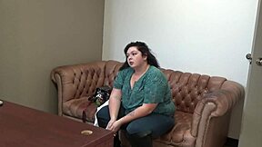 Mia Marks Casting Session on Sofa in California College Interview