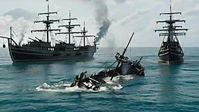 Two Pirates Dominate and Fuck Skinny Sailor Sluts in Wild Group Orgy After Shipwreck