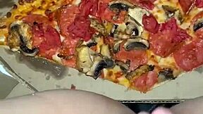 Kinky food fetish masturbation with ice cream in pussy, wants BBC