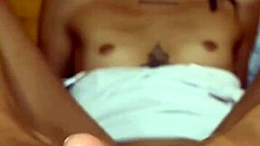 Cum on tiny Latina feet after footjob