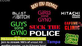 Doctor helps change oil while sniffing feet and socks.