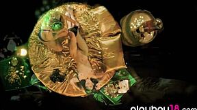 petite czech lesbian teen kayla lyons is giving her skinny blonde gf a teasing massage with softcore touches 😘