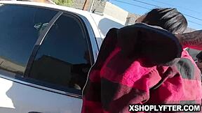 Big Ass Teens Suck Cock In Shop!