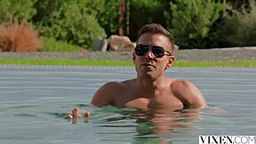 vixen beauty lia bent over for ball licking and cowgirl riding