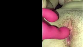 In this homemade video, a petite brunette babe teases her tight pussy with a dildo, focusing on softcore solo masturbation and natural tits.