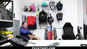 loss prevention officer catches teen stealing bikini and punishes her at work