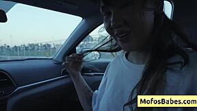 Teen sucking cock rough