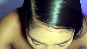 I intensely suck my stepsister's boyfriend's big black cock on webcam.