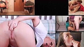 two british college students sucking cock and snowballing cum in costumes.