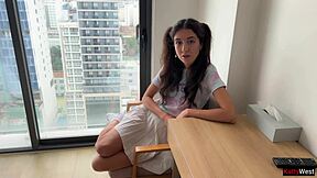 Step sister feels intense desire for rough fuck