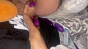 shy innocent girl explores huge dildos in tight young holes