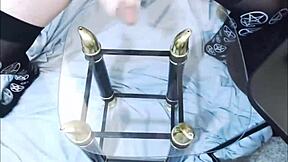 Shemale Solo Licks Cum Off Cock!