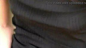 Mindy flashes her small tits outdoors for monster cock