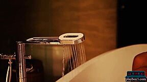 The Australian teen blonde Alana Wolfe is petite and super hot in this solo scene.