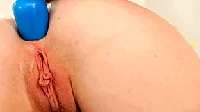 Hot girl masturbates in black stockings