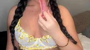 British Teen's Solo Adventure With Toys And Squirts