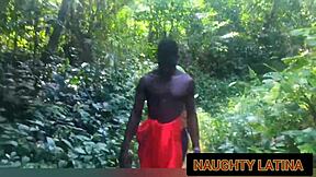 Ebony Bent Over For Hard BBC Fuck By River!