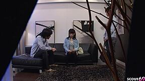 first anal bondage for japanese teen at pickup casting