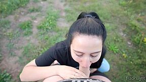 Black Lynn Ponytails Her Hair To Suck Cock Better