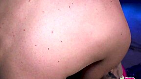 Young blonde's throat gets pounded hard.